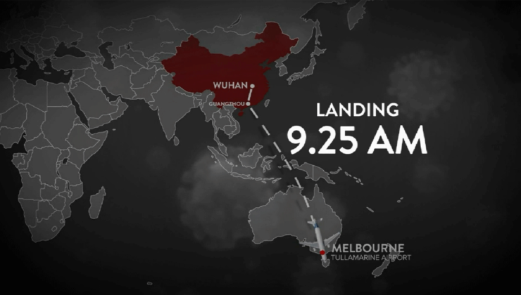 TARİH 25 OCAK 2020 İlk COVID-19 vakası Melbourne Havalimanında