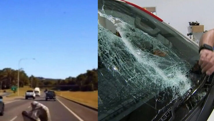 ÖLÜME RAMAK KALA Öndeki arabadan arkadaki arabanın içine uçtu