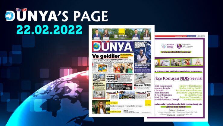 DÜNYA GAZETESİ BU HAFTA 22.2.2022
