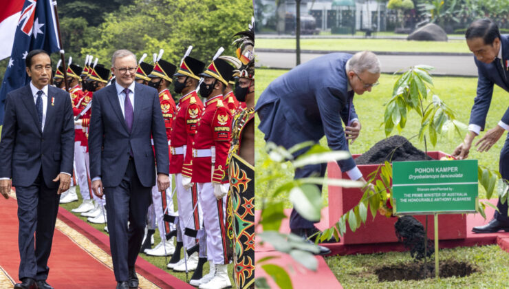 Albanese iki gücü simgelemek için Jakarta’da ağaç dikti