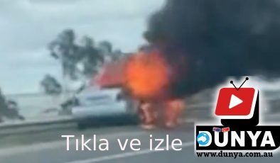 Western Ring Road’da araba yangını