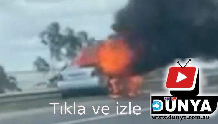 Western Ring Road’da araba yangını