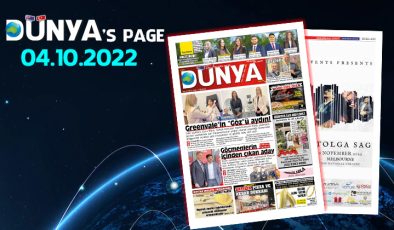 DÜNYA GAZETESİNİN YENİ SAYISI ÇIKTI