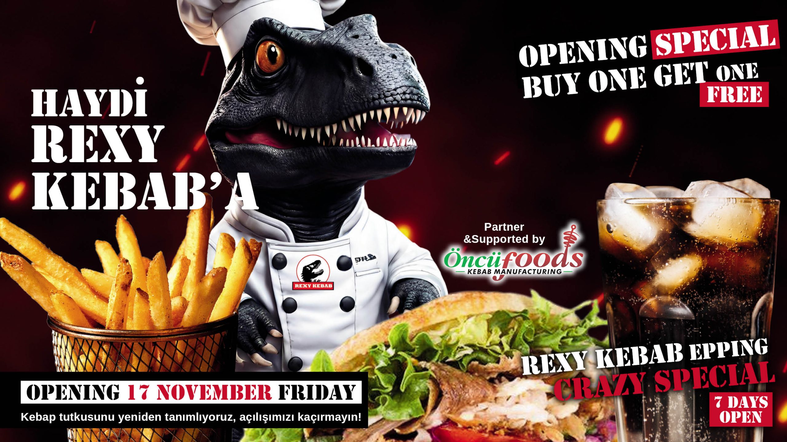 Rexy Kebab Epping açılıyor 2 AL 1 ÖDE Dunya News