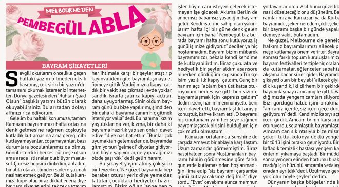 BAYRAM ŞİKAYETLERİ