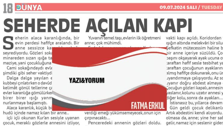 SEHERDE AÇILAN KAPI