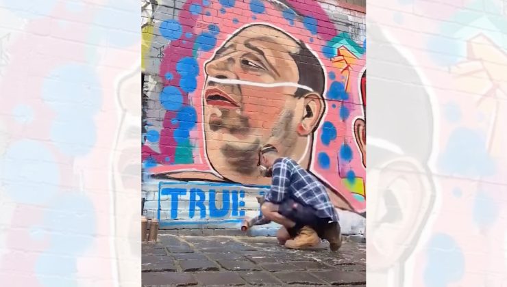 Ahmed, Melbourne duvarında ölümsüzleşti