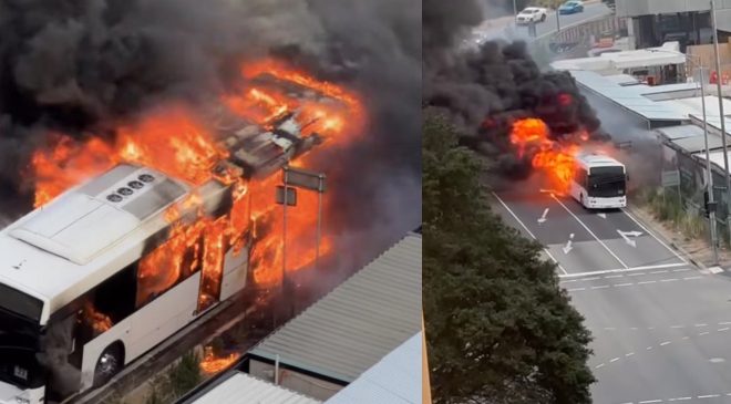 SOUTHBANK’TE OTOBÜS YANGINI